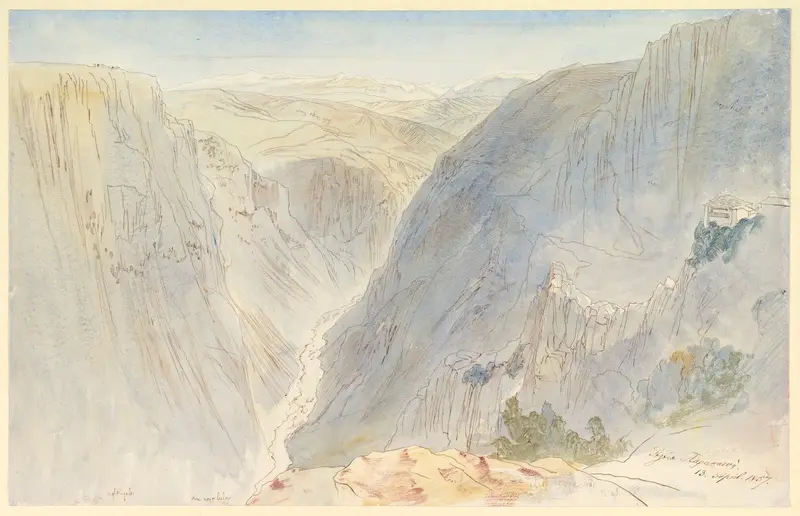 Agia Paraskevi, Epirus, Greece Wall Art by Edward Lear - High-Resolution Digital Print