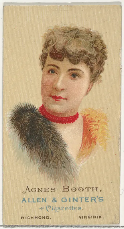 Agnes Booth, from World's Beauties, Series 2 (N27) for Allen & Ginter Cigarettes Wall Art by Allen & Ginter - High-Resolution Digital Print