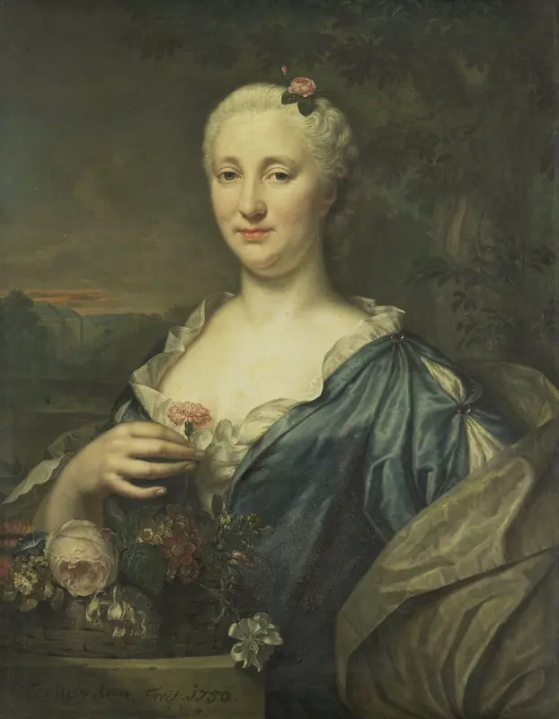 Agnes Margaretha Albinus (1713-73). Echtgenote van Coenraad van Heemskerck Wall Art by Mattheus Verheyden - High-Resolution Digital Print
