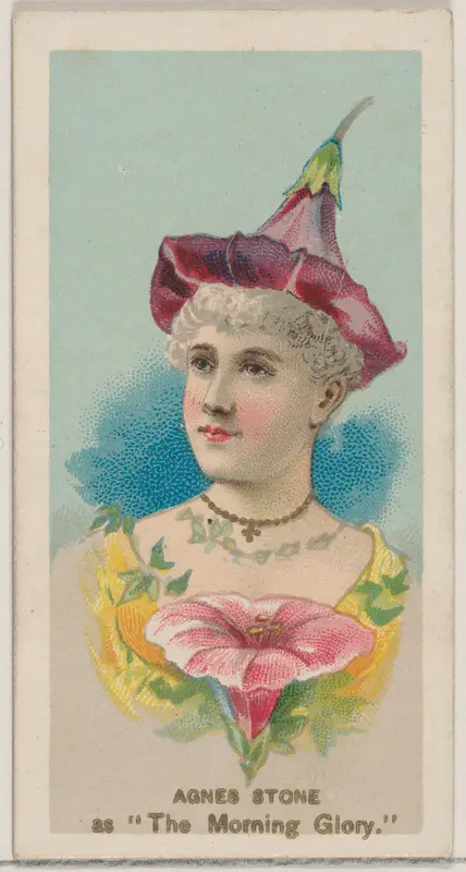 Agnes Stone as "The Morning Glory," from the series Fancy Dress Ball Costumes (N73) for Duke brand cigarettes Wall Art by W. Duke, Sons & Co. - High-Resolution Digital Print