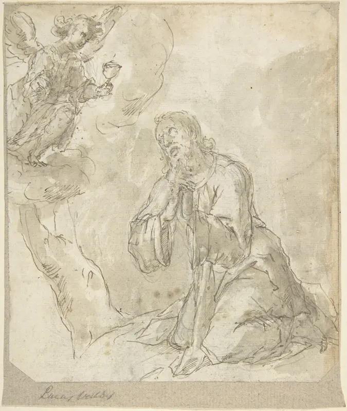 Agony in the Garden Wall Art by Anonymous, Spanish, School of Seville, 17th century - High-Resolution Digital Print