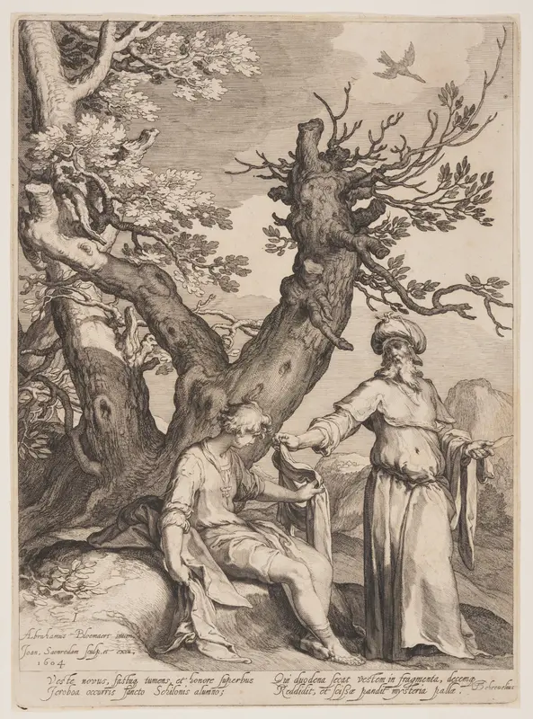 Ahajah Divides his Cloak into Twelve Parts, from Four Scenes from the Life of the Prophets, Isaiah, Ahajah and Elisha