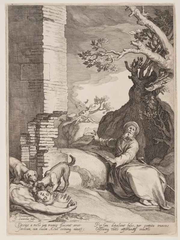 Ahajah’s Prophesy to Wife of Jeroboam, from Four Scenes from the Life of the Prophets, Isaiah, Ahajah and Elisha