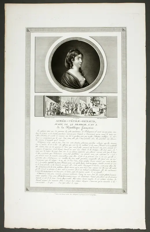 Aimée-Cécile-Renaud, from the series Tableaux historiques de la révolution française Wall Art by Levachez, père et fils - High-Resolution Digital Print