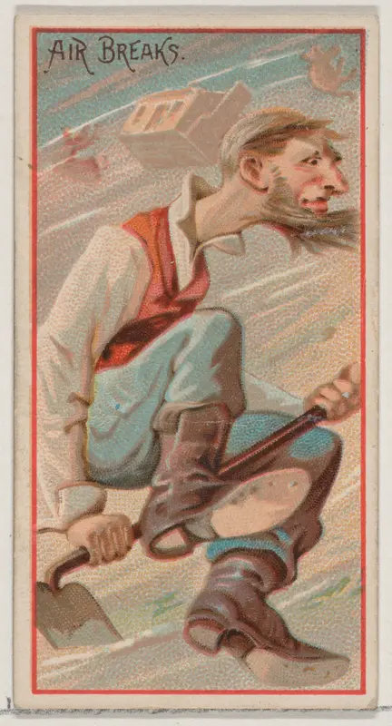 Air Breaks, from the Jokes series (N87) for Duke brand cigarettes Wall Art by W. Duke, Sons & Co. - High-Resolution Digital Print