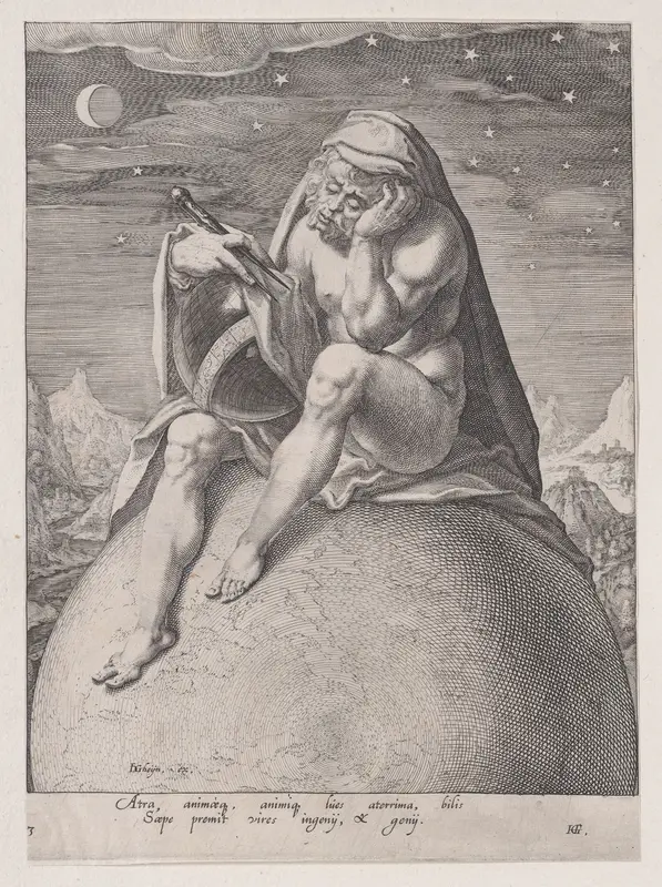 Air (Melancholicus), from "The Four Temperaments" Wall Art by Jacques de Gheyn II - High-Resolution Digital Print