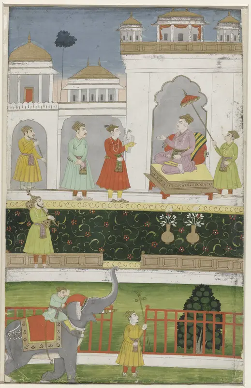 Akbar zittend op zijn troon Wall Art by anonymous - High-Resolution Digital Print