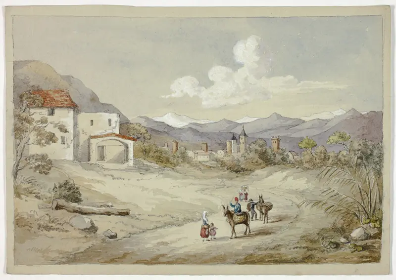 Albenga on the Corniche (Costal) Road Wall Art by Elizabeth Murray - High-Resolution Digital Print