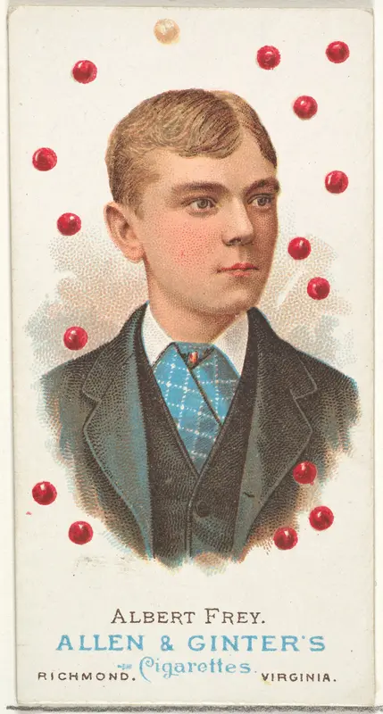 Albert Frey, Pool Player, from World's Champions, Series 1 (N28) for Allen & Ginter Cigarettes Wall Art by Allen & Ginter - High-Resolution Digital Print