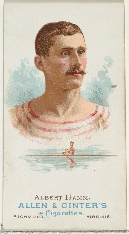 Albert Hamm, Oarsman, from World's Champions, Series 1 (N28) for Allen & Ginter Cigarettes Wall Art by Allen & Ginter - High-Resolution Digital Print