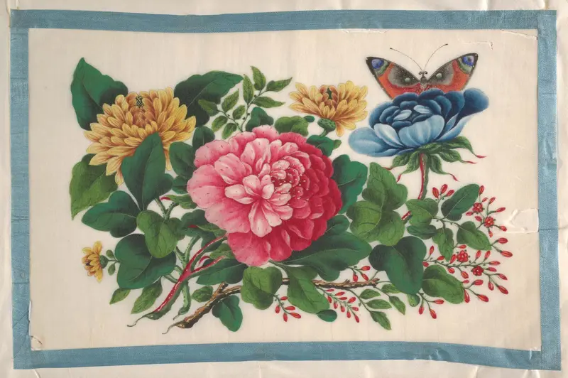 Album Containing Twelve Paintings of Flowers