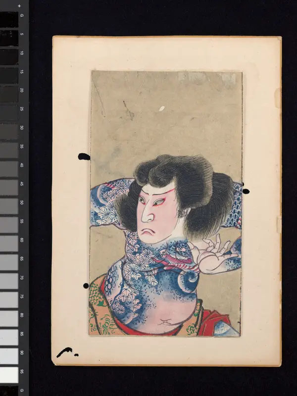 Album of Twenty Half-Length Portraits of Actors in Roles Wall Art by Shunbaisai Hokuei 春梅斎北英 - High-Resolution Digital Print