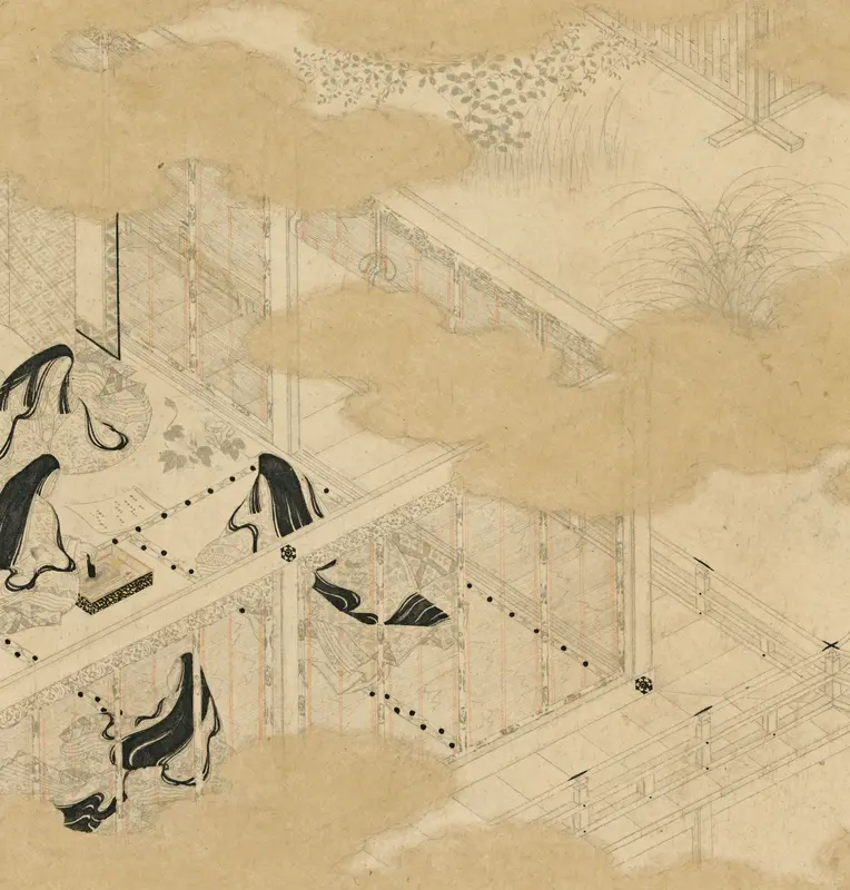 Albums of scenes from The Tale of Genji Wall Art by Tosa Mitsunori - High-Resolution Digital Print