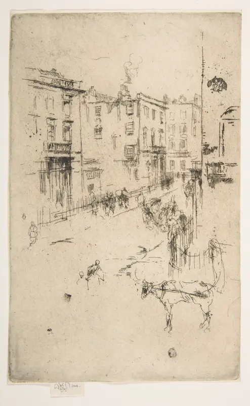 Alderney Street, from "Gazette des Beaux-Arts," 1881 Wall Art by James McNeill Whistler - High-Resolution Digital Print