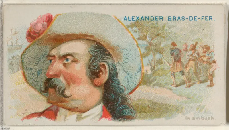 Alexander Bras-de-Fer, In Ambush, from the Pirates of the Spanish Main series (N19) for Allen & Ginter Cigarettes Wall Art by Allen & Ginter - High-Resolution Digital Print