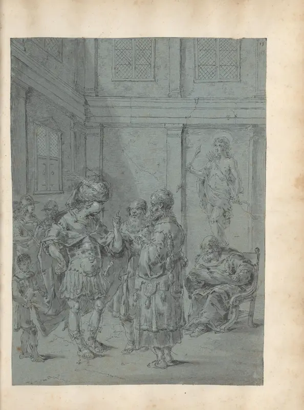 Alexander de Grote bij het Orakel van Delphi Wall Art by Leonaert Bramer - High-Resolution Digital Print