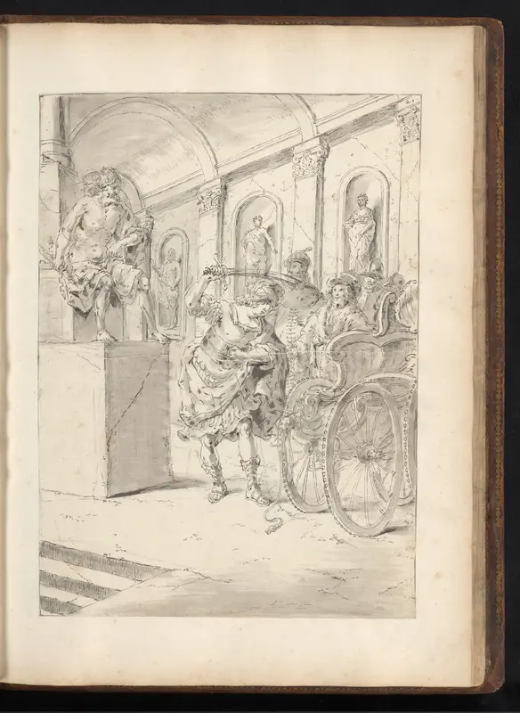 Alexander de Grote hakt de Gordiaanse knoop door Wall Art by Leonaert Bramer - High-Resolution Digital Print