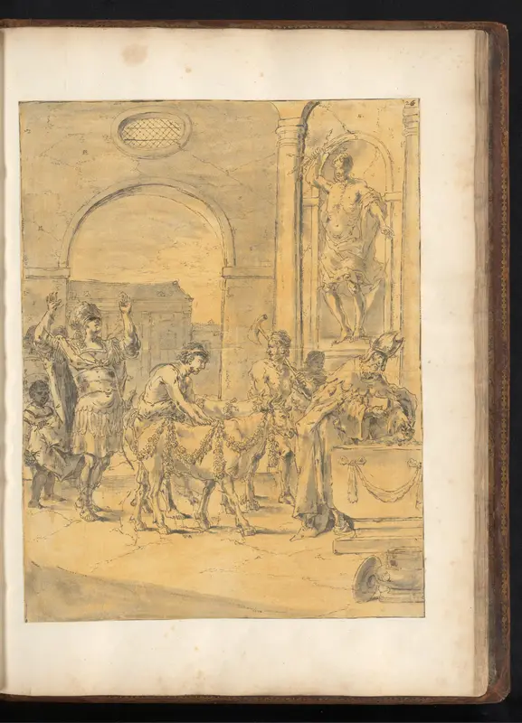 Alexander de Grote offert witte stieren aan Jupiter Wall Art by Leonaert Bramer - High-Resolution Digital Print