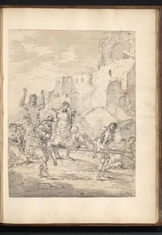 Alexander de Grote raakt gewond en wordt weggedragen Wall Art by Leonaert Bramer - High-Resolution Digital Print