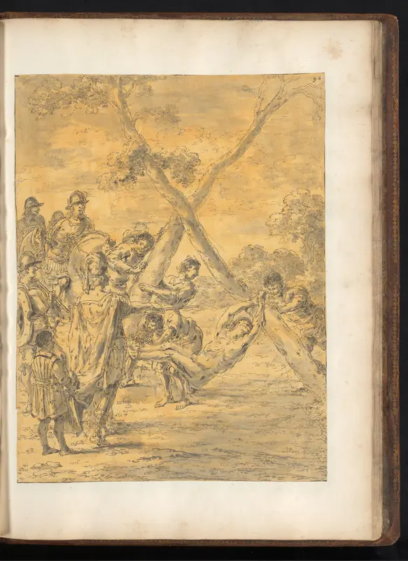 Alexander de Grote stelt Bessus terecht Wall Art by Leonaert Bramer - High-Resolution Digital Print