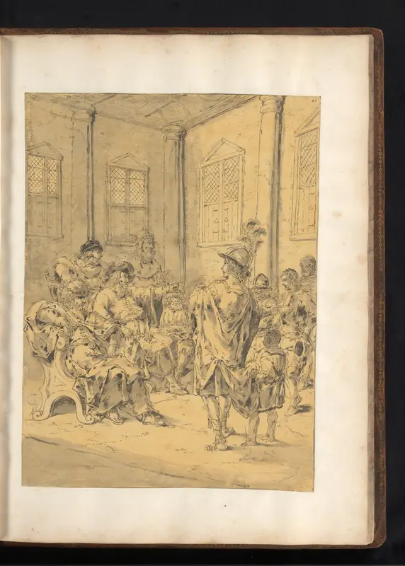 Alexander de Grote wordt verkozen tot opperbevelhebber Wall Art by Leonaert Bramer - High-Resolution Digital Print