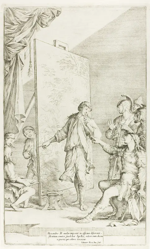 Alexander in the Studio of Apelles Wall Art by Salvator Rosa - High-Resolution Digital Print