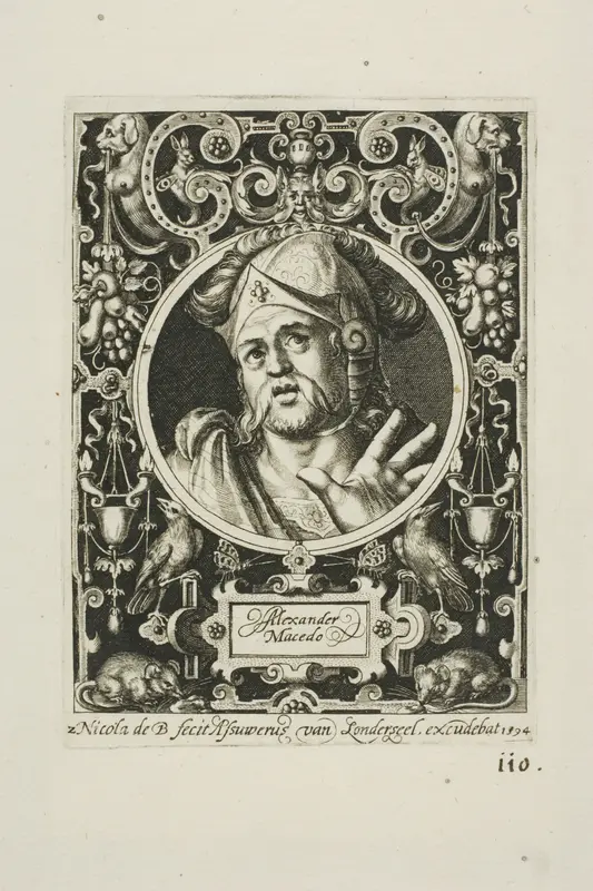 Alexander the Great, plate two from The Nine Worthies Wall Art by Nicolaes de Bruyn - High-Resolution Digital Print