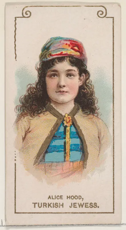 Alice Hood as Turkish Jewess, from the set Actors and Actresses, Second Series (N71) for Duke brand cigarettes Wall Art by W. Duke, Sons & Co. - High-Resolution Digital Print