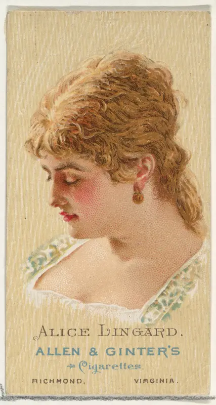 Alice Lingard, from World's Beauties, Series 2 (N27) for Allen & Ginter Cigarettes Wall Art by Allen & Ginter - High-Resolution Digital Print