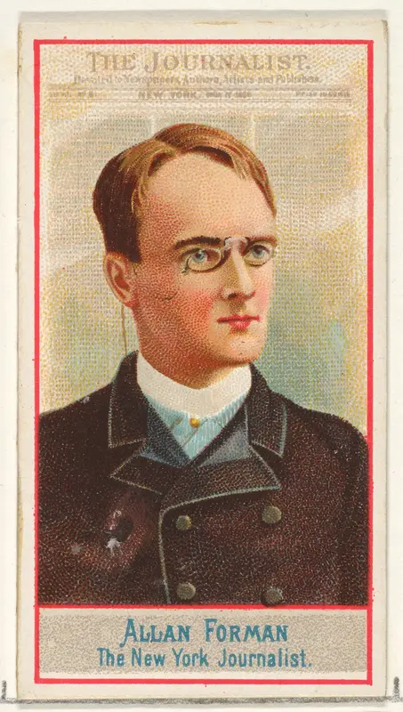 Allan Forman, The New York Journalist, from the American Editors series (N1) for Allen & Ginter Cigarettes Brands Wall Art by Allen & Ginter - High-Resolution Digital Print