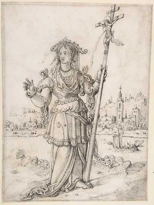 Allegorical Figure (Faith?) Wall Art by Pieter Cornelisz Kunst - High-Resolution Digital Print