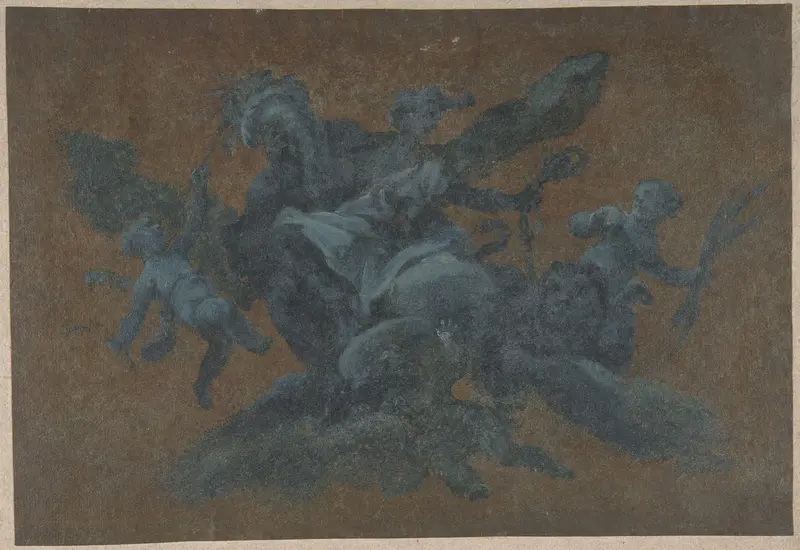 Allegorical Figure of Abundance Wall Art by Anonymous, Italian, 18th century - High-Resolution Digital Print