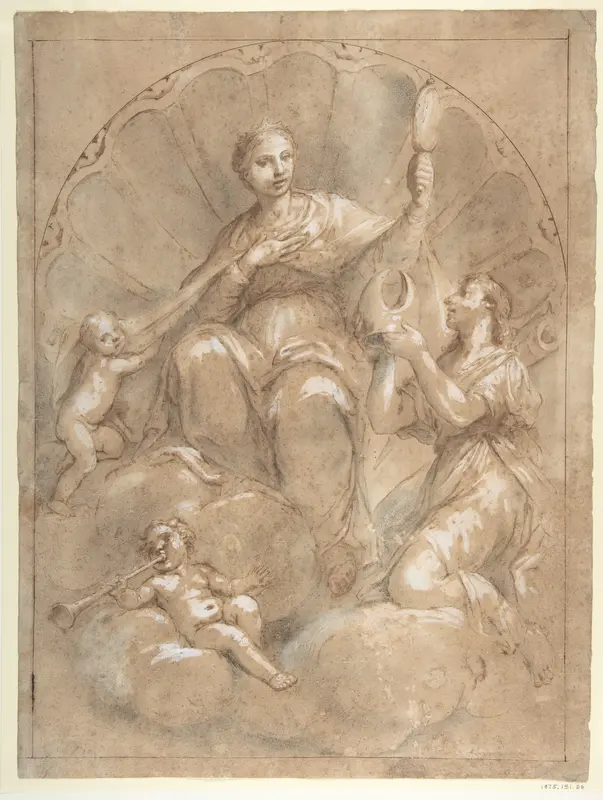 Allegorical Figure of Faith Wall Art by Marcantonio Franceschini - High-Resolution Digital Print