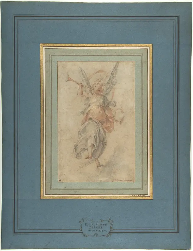Allegorical Figure of Fame Wall Art by Cavaliere d'Arpino (Giuseppe Cesari) - High-Resolution Digital Print