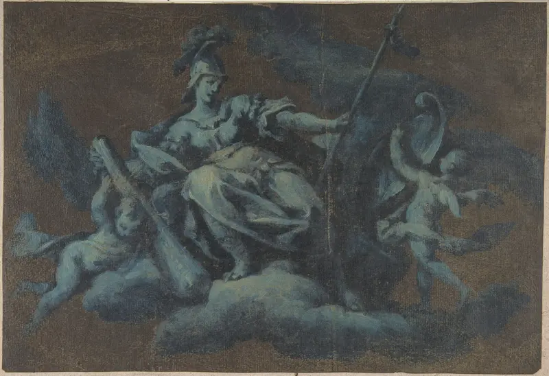 Allegorical Figure of Force Wall Art by Anonymous, Italian, 18th century - High-Resolution Digital Print