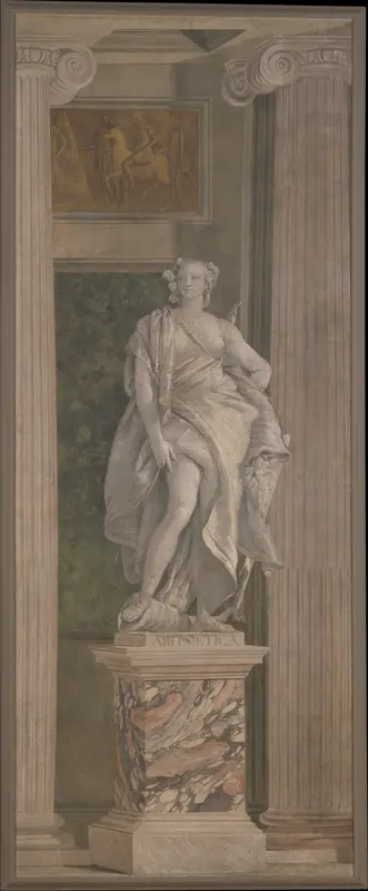 Allegorical Figure Representing Arithmetic Wall Art by Giovanni Battista Tiepolo - High-Resolution Digital Print