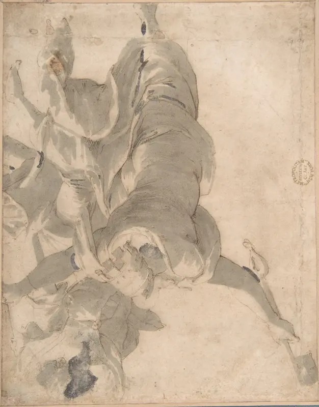 Allegorical Figures Wall Art by Anonymous, Italian, Bolognese, 17th century - High-Resolution Digital Print