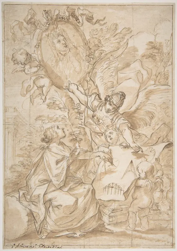 Allegorical Homage to an Architect (?) Wall Art by Alessandro Gherardini - High-Resolution Digital Print