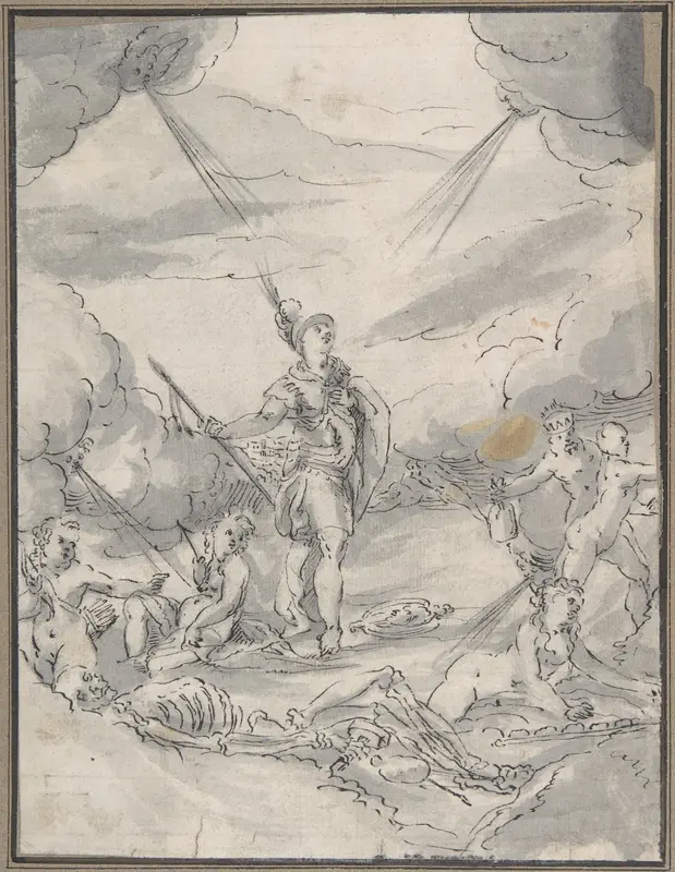 Allegorical Scene (Temptations of a Wealthy Man?) Wall Art by Master of the Stockholm Wolf Huber Copies - High-Resolution Digital Print