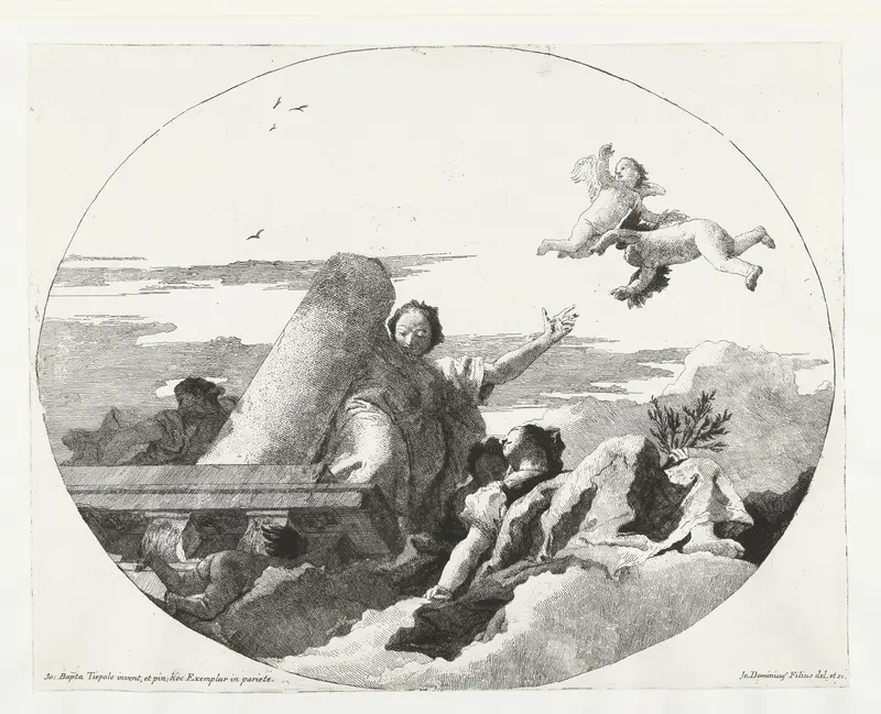 Allegorie met Kracht (Fortitudo) en Vrede (Pax) Wall Art by Unknown - High-Resolution Digital Print