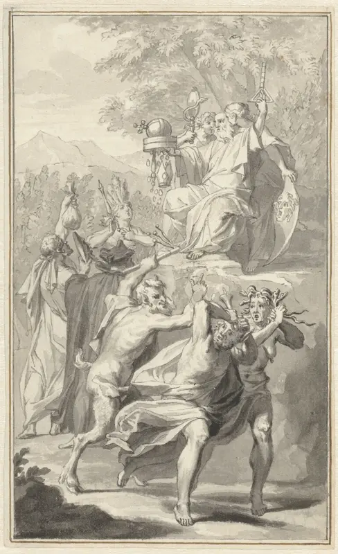 Allegorie met verdrijving van Nijd en Tweedracht Wall Art by Jan Wandelaar - High-Resolution Digital Print