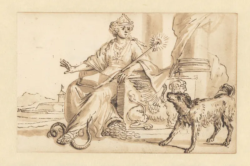 Allegorie op beschermingsdrang (?) Wall Art by Unknown - High-Resolution Digital Print