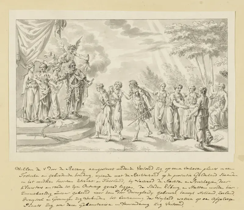Allegorie op de aanval op Hattem en Elburg, 1786 Wall Art by anonymous - High-Resolution Digital Print