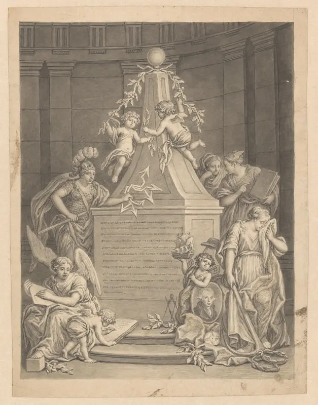 Allegorie op de dood van Mr. Pieter Paulus Wall Art by anonymous - High-Resolution Digital Print