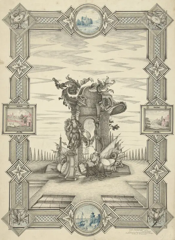 Allegorie op de geboorte van de prins van Oranje, 1748 Wall Art by Unknown - High-Resolution Digital Print