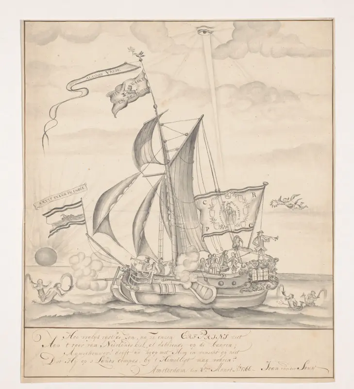 Allegorie op de installatie van Willem V als erfstadhouder, 1766 Wall Art by Unknown - High-Resolution Digital Print