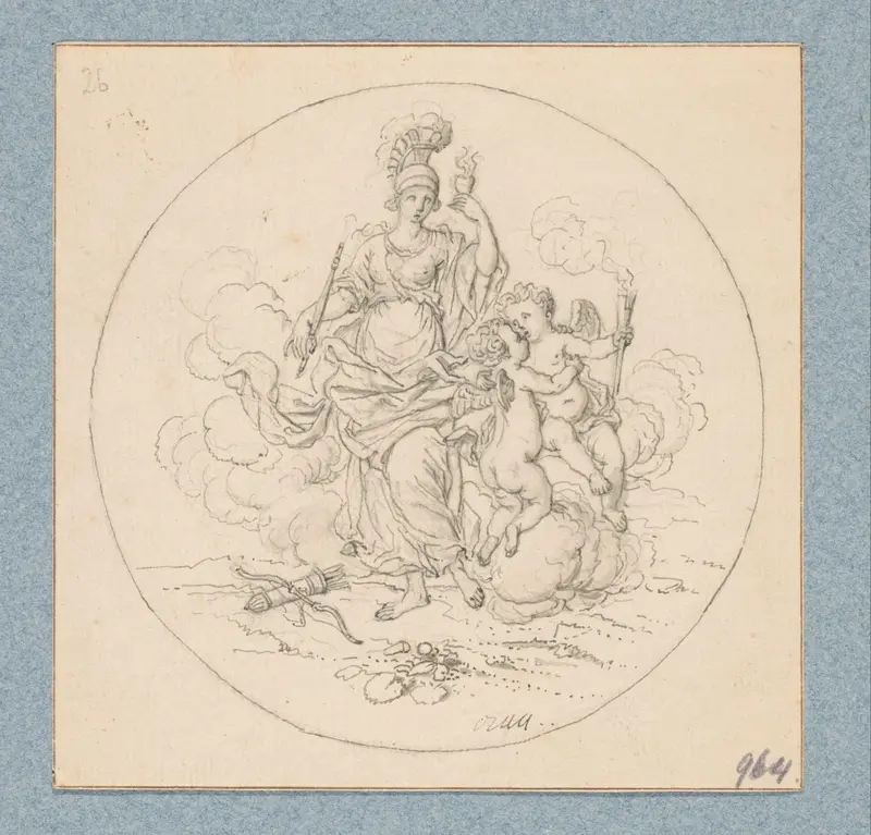 Allegorie op de Liefde (in doos met 43 tekeningen) Wall Art by Louis Fabritius Dubourg - High-Resolution Digital Print