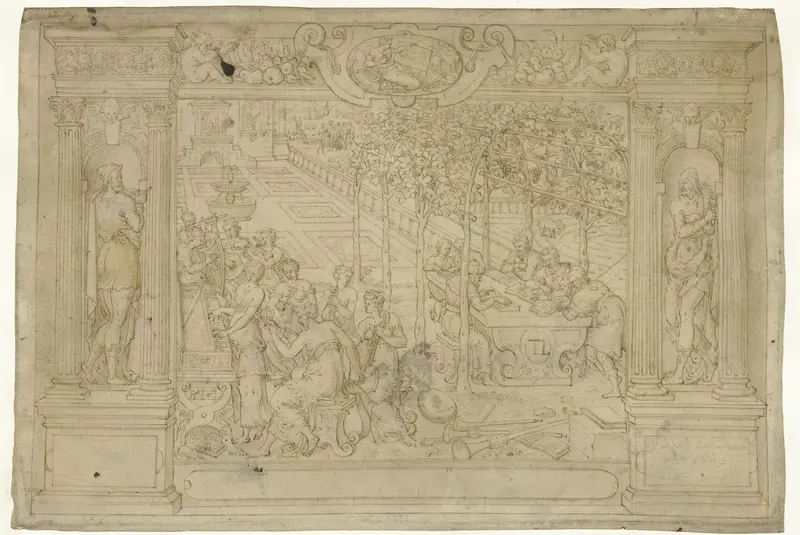 Allegorie op de muziek Wall Art by Theodoor Loockemans - High-Resolution Digital Print