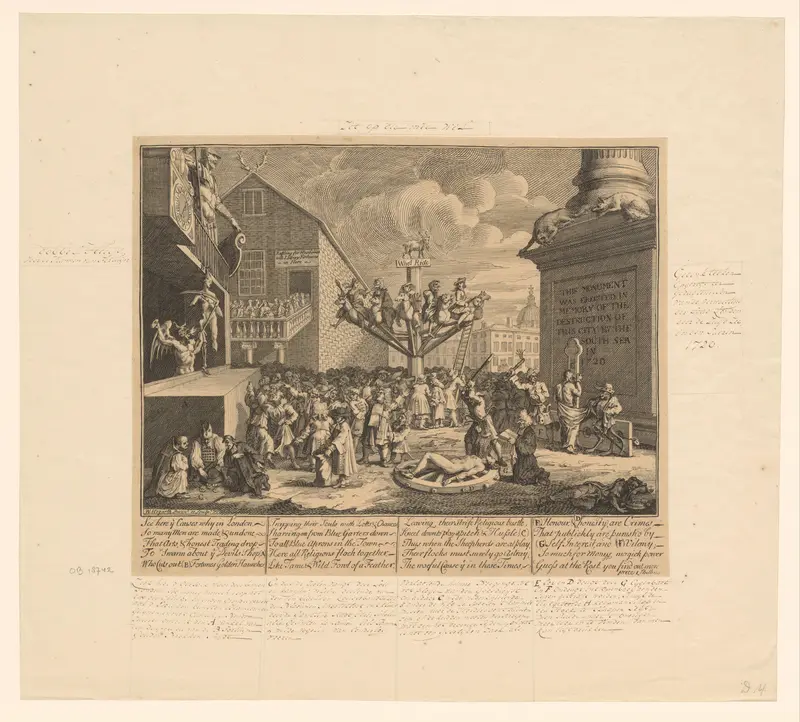 Allegorie op de neergang van de South Sea Company Wall Art by Unknown - High-Resolution Digital Print