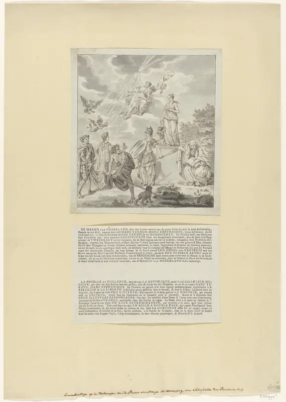 Allegorie op de pogingen van Willem V om het land in slavernij te brengen, 1787 Wall Art by anonymous - High-Resolution Digital Print